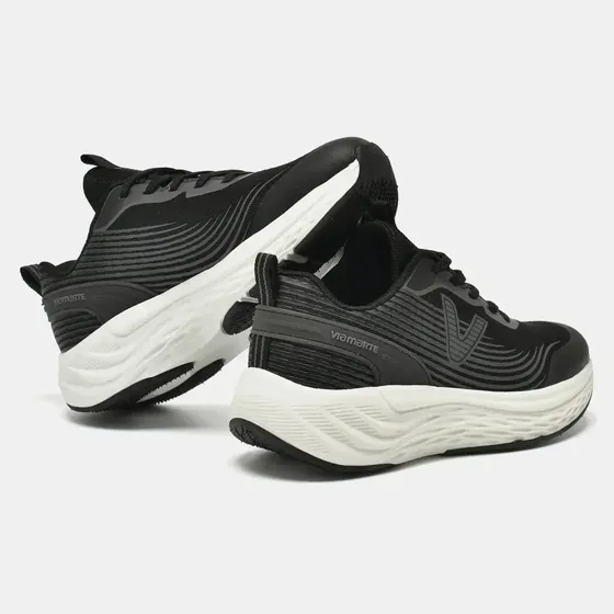 Tênis Feminino Conforto Esportivo Via Marte Estilo Preto