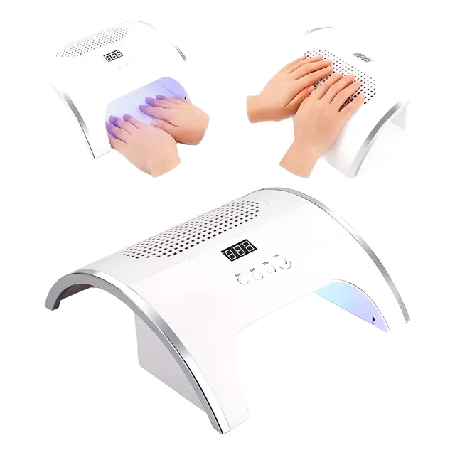 Lampara De Uñas Uv Led Con Estrator De Polvo De 88 W Blanca