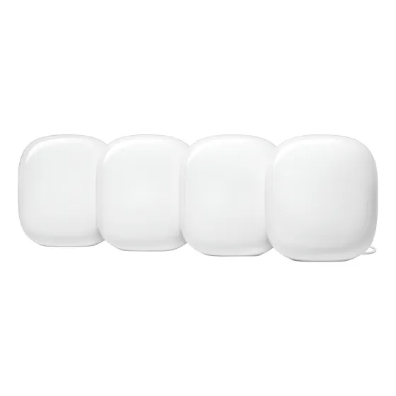 Google Nest Wifi 6e Pro Snow Mesh Router Pack X4 Ga03691-us