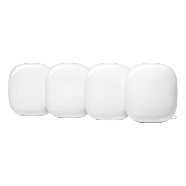 Google Nest Wifi 6e Pro Snow Mesh Router Pack X4 Ga03691-us