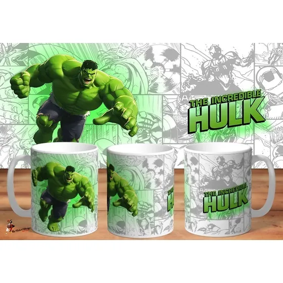 Taza De Ceramica Marvel Comic Hulk