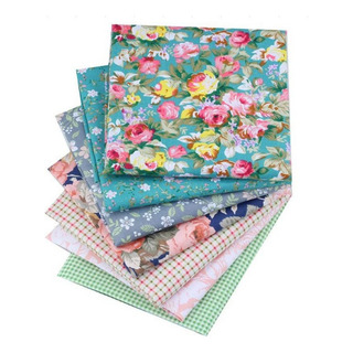 Tela De Algodón Floral, 7 Unidades, Para Manualidades, Para Tela De Algodón Floral, 7 Unidades, Para Manualidades, Para