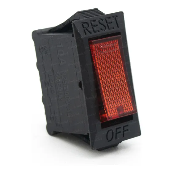 10 Tecla Llave Interruptor Termico Zapatilla 10a 250vac