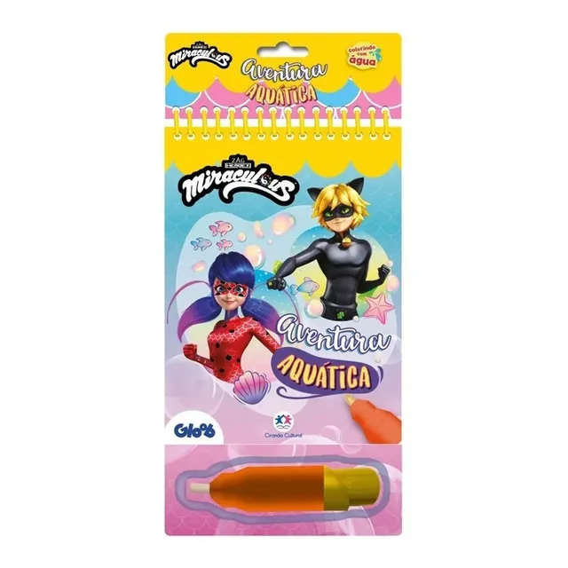 Livro Para Colorir Infantil Miraculous Ladybug - Aventura Aquática - Aqua Book