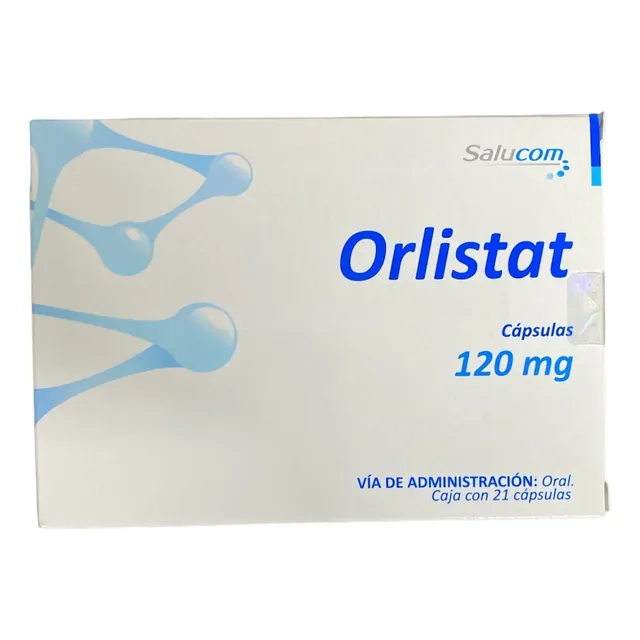 Salucom Orlistat Control De Peso 120mg 21 Capsulas Sabor Sin Sabor