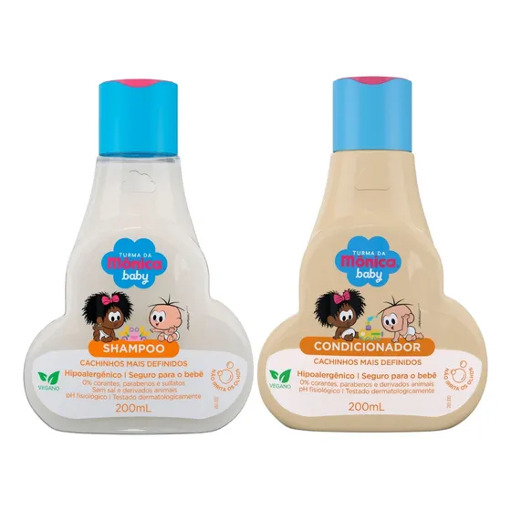 Kit Turma Da Mônica Baby Cachinhos Shampoo E Condicionador