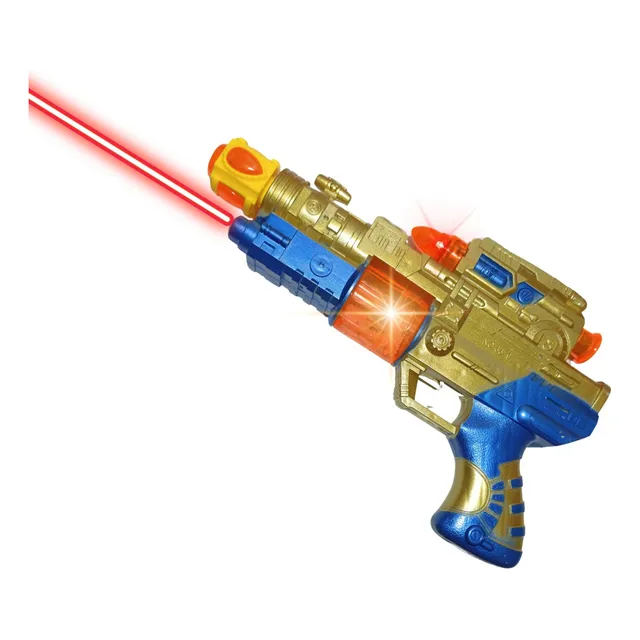 Pistola Arma De Brinquedo Arminha Com Som Luz E Laiser 