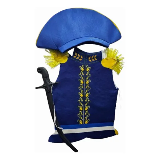 Pechera Patria Con Gorro Y Sable - Época Colonial- Disfraces