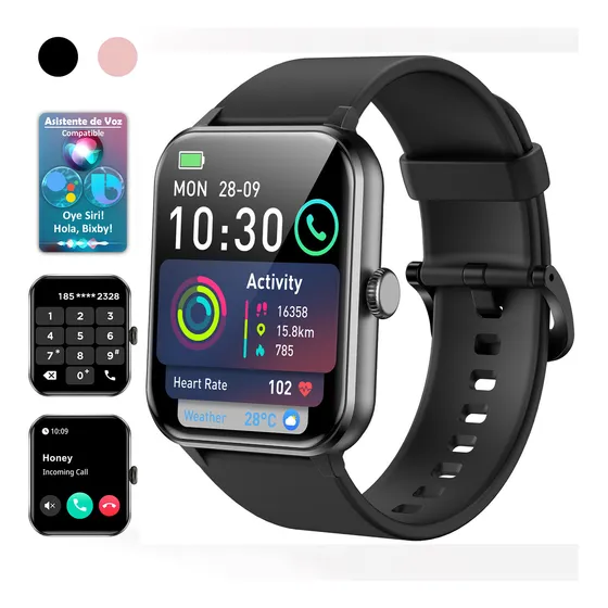 Reloj Inteligente Smart watch Feipuqu Modelo R50 De 1.85´ Smartwatch Hombre Llamada Inteligente, Foto, Más De 100 Modos De Deporte，Color De La Caja Negro