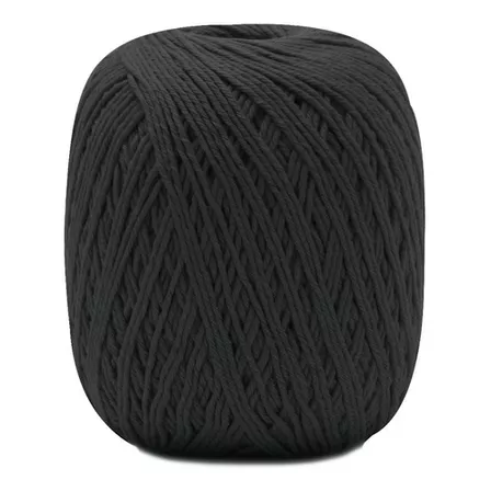 Barbante Barroco Maxcolor Nº 6 400g 452mts Cor 8990 - PRETO