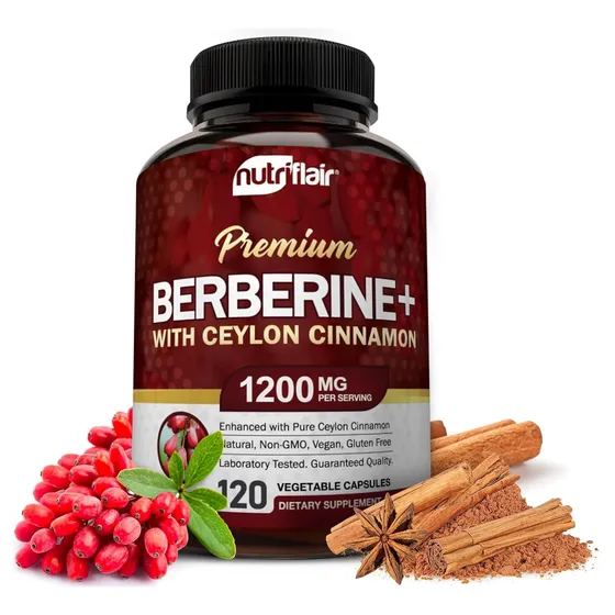 Suplemento Nutriflair Berberina X 1200mg Premium 120 Cáp