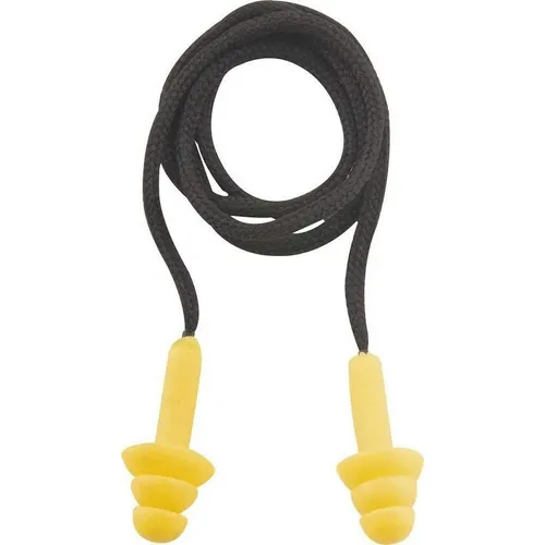 1 Par de Protetores Auditivo Em Copolímero Plug Com Cordão Vonder Epi Cor Amarelo