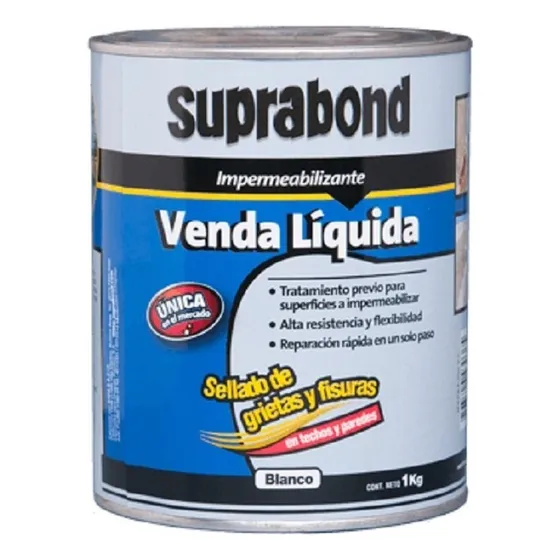 Venda Líquida Suprabond Impermeabilizante Blanca 0.5kg Color Blanco