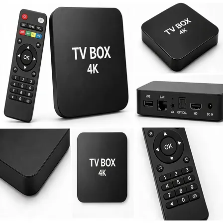Tv Box Smart Pro Android 4k Wi-fi Transforme Sua Tv Em Smart Preto Padrão