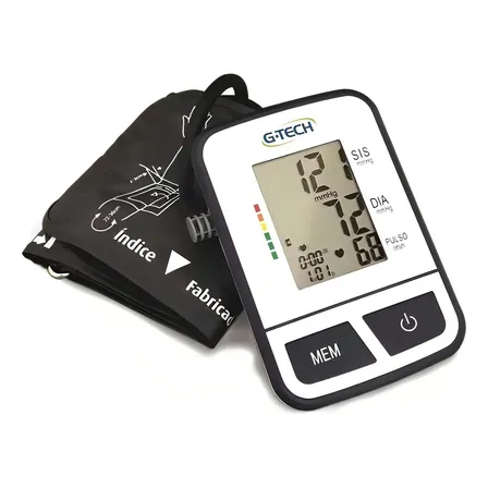 Aparelho De Medir Pressão Digital De Braço G-tech Bsp11 Branco Com Preto