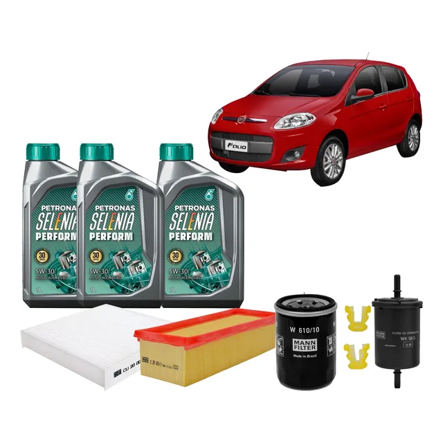 Kit Troca Oleo Motor 5w30 Fiat Palio Attractive 2012 2013