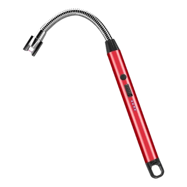 Chispero electrico recargable portatil Arc Bbq Lighter 897 color rojo