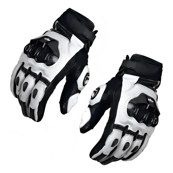 Guantes De Cuero Para Motocicletas Impermeables Con Función — foto 2