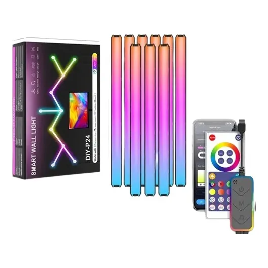 Lineas Barras Pared Gamer Inteligentes Rgb Wifi 9 Und Tuya