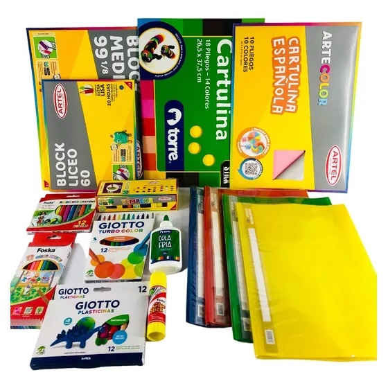 Pack De Listas De Útiles Escolar/ Artel, Torre, Giotto Foska