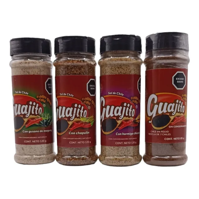 Sal Gusano Maguey,chicatana,chapulin,chile Polvo Guajito