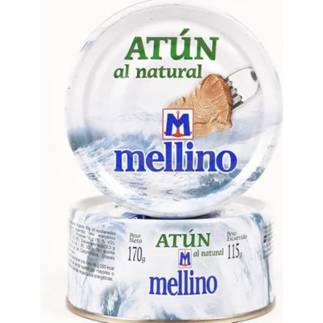 Atun Mellino Al Natural Lata 170 Grs X 24 Unidades