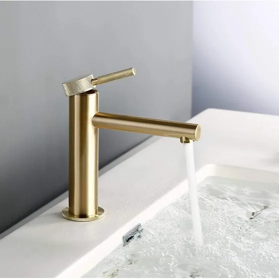 Grifo Baño Laton Un Solo Orificio Lavabo Montado Cubierta
