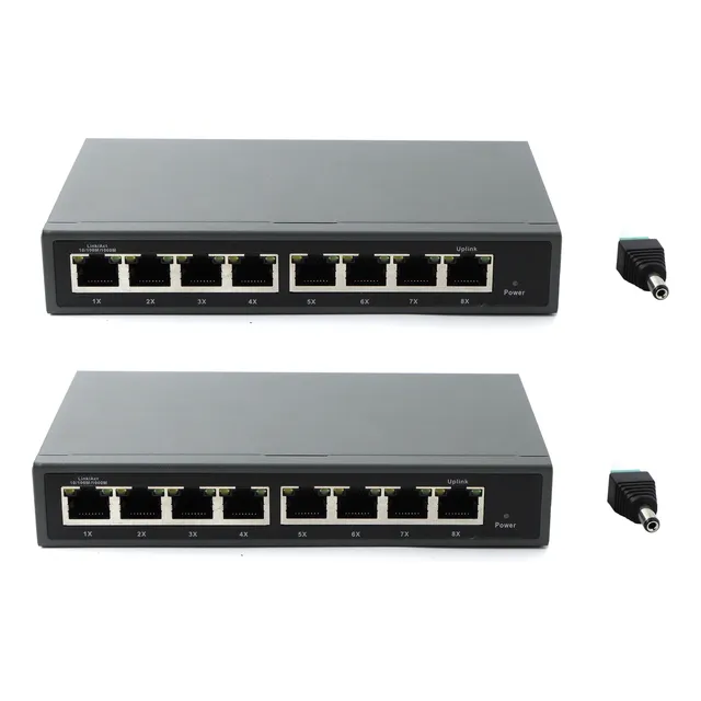 Duo  Switchs Poe Gigabit Solar Redes Wisp 8 Puertos 24v Rj45