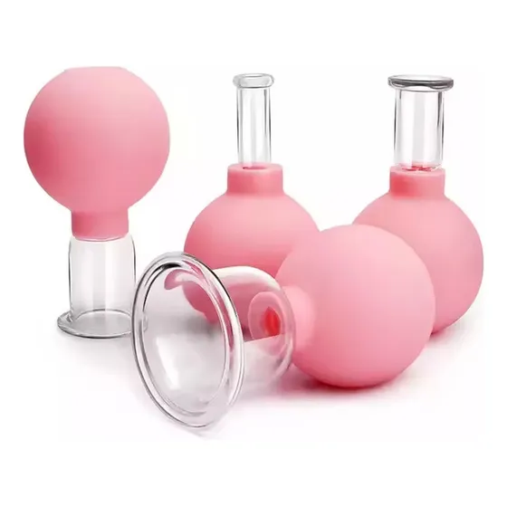 Tratamento De Massagem Facial Com Ventosas 4 Peças