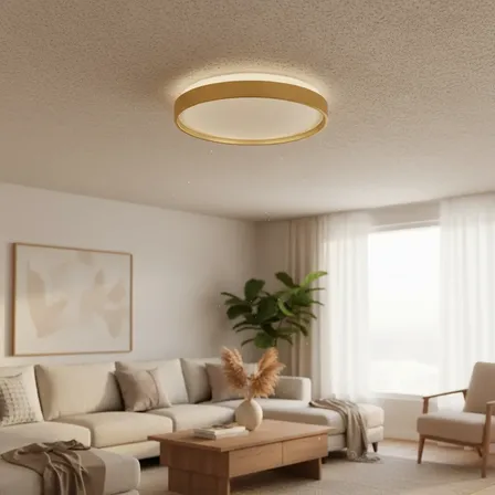 Plafon Sobrepor Redondo Moderno Essence Led 36w Multicolor 127/220v Luminária Painel Dourado Fosco Potente 3000k 4500k 6000k Disoma