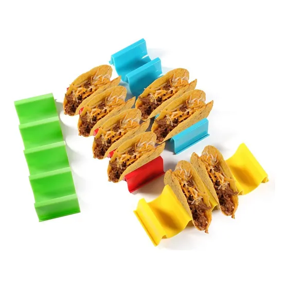 W 8 Piezas Titulares Tacos Soporte Para Tacos Platos Para