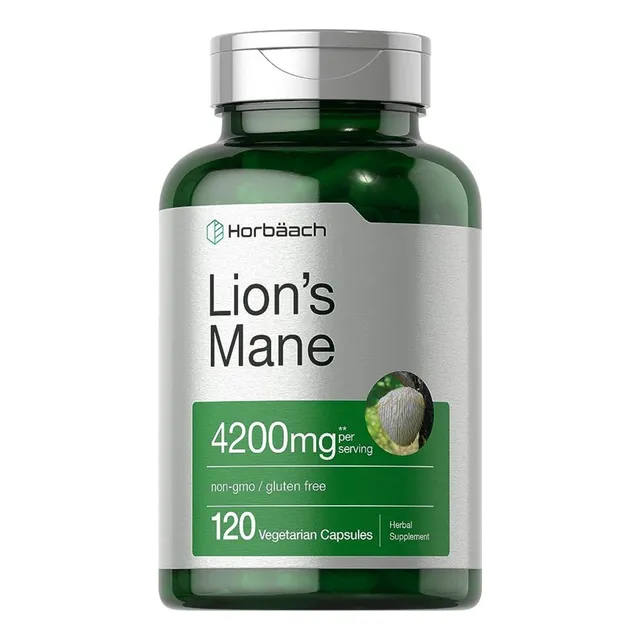 Hongo Melena De Leon Horbaach Lions Mane 4200mg 120 Caps Bio Sabor Neutro