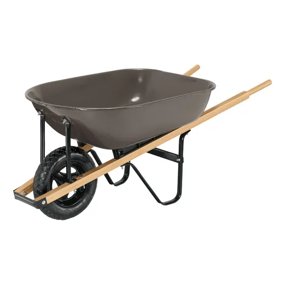 Carretilla 5.5ft3 Gris, Neumática, Bastidores Madera, Pretul