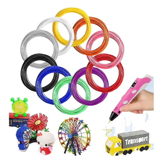 5m Filamento Pla 1.75 Mm Para Pluma 3d,dimpresora 3d,10pcs