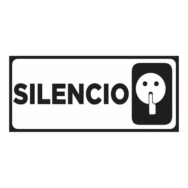 Cartel Silencio Hospital Clínica Alto Impacto 14x30