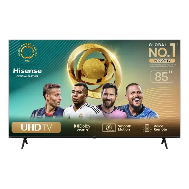 Hisense television 85A6N pantalla 85 pulgadas, Smart Google TV UHD 4K,control remoto por voz con Alexa, Dolby Vision, amplia gama de colores, Modo de juego PLUS, ALLM,mira tv en vivo sin cable