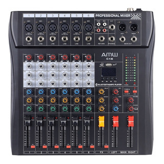 Amw Cx6 V3 Mesa De Som 6 Canais Usb Bt Efx Pfl Eq 3 Bandas Amw Cx6 V3 Mesa De Som 6 Canais Usb Bt Efx Pfl Eq 3 Bandas