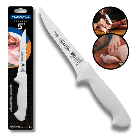 Faca Desossa Filetar 5' Tramontina Frango Peixe Carne Açoug