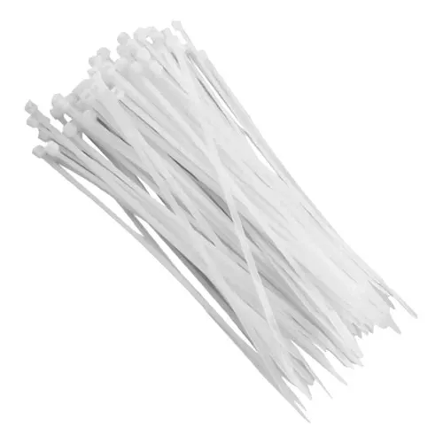 100 Abraçadeira Nylon Enforca Gato 100x2,5mm Branca Beltools Cor Branco