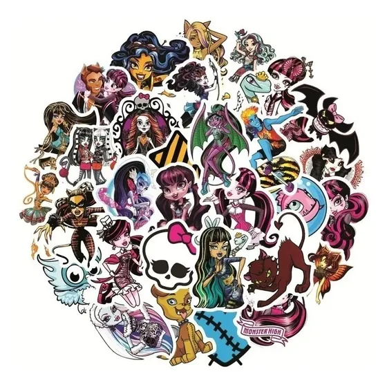 Monster High - Set 50 Stickers / Calcomanias / Pegatinas