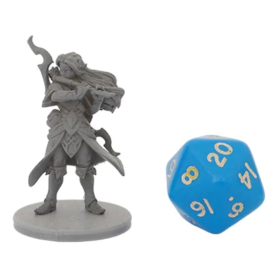 Elfa Flautista (bardo) - Miniatura Rpg