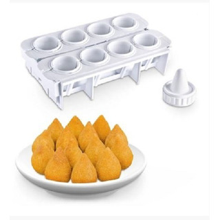 Kit Formas Coxinhas Fábrica Salgado Modelador Faz 8 Coxinhas Kit Formas Coxinhas Fábrica Salgado Modelador Faz 8 Coxinhas