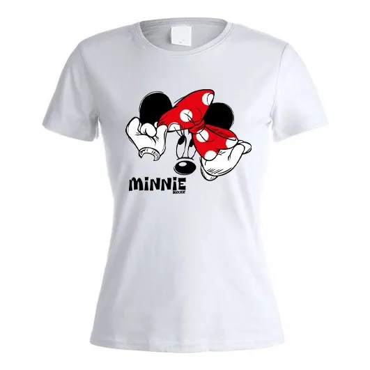 Camiseta Minnie Mouse Disney Talla Mujer 100% Algodón