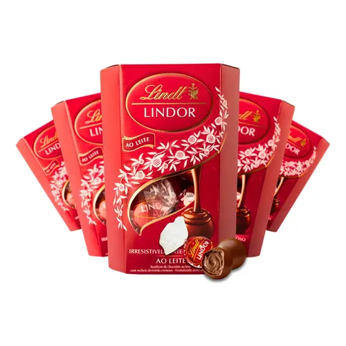 Caixa De Chocolates Lindt Pralina Tradição De Natal 137g