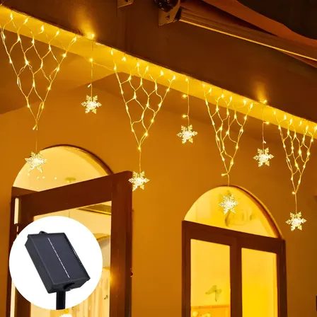 Luzes Solares De Malha Led 100led Para Jardim Ao Ar Livre De