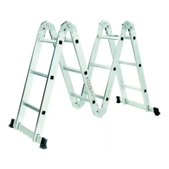Escalera 3.80mt De Aluminio Convertible 12 Escalones Goldex