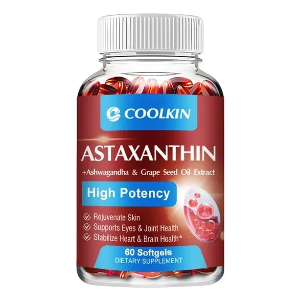 Astaxantina Complex 60 Caps 24mg Grape Seed Oil Ashwagandha