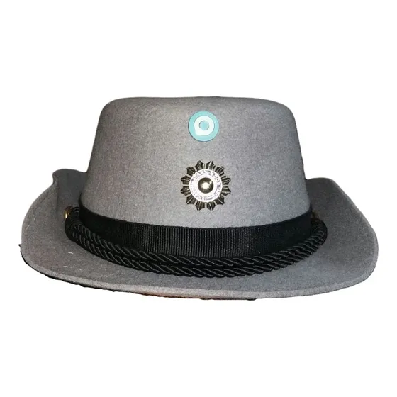 Chambergo Gris Escuela Colegio Militar Sombrero Gorra 