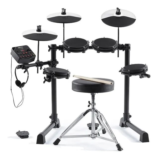 Batería electrónica Alesis Debut Kit de 5 piezas con banco y auriculares