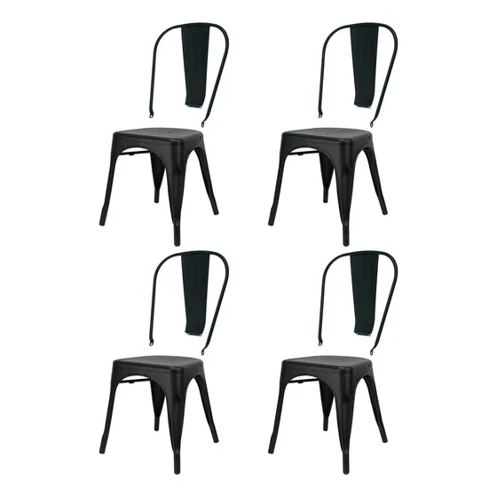 Silla Tolix X4 Para Armar - Desillas Estructura de la silla Tono Negro Mate